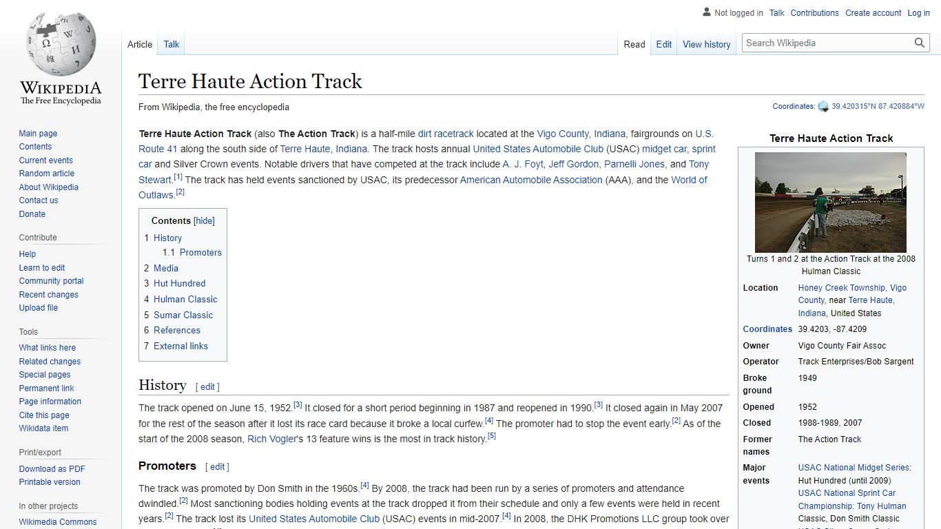 Terre Haute Action Track - Wikipedia