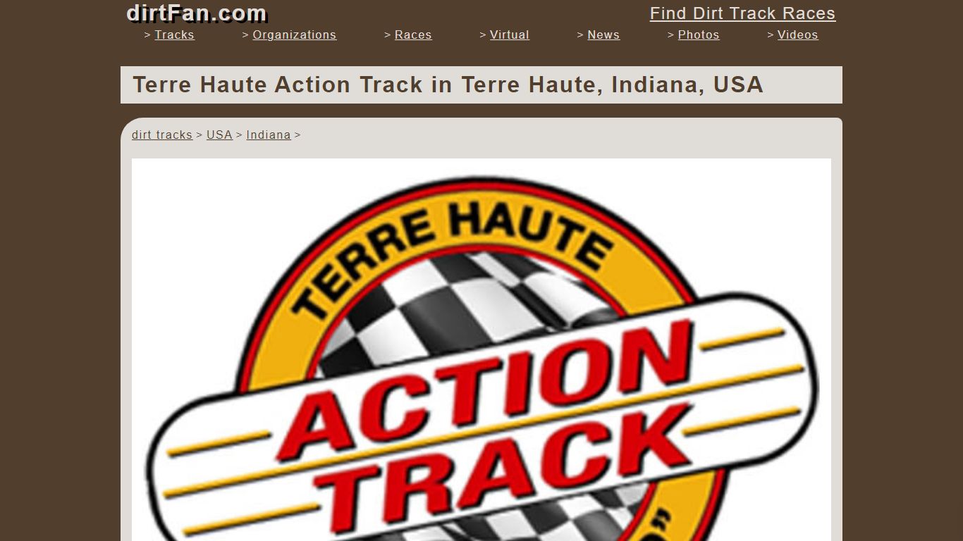 Terre Haute Action Track Race Track in Terre Haute, Indiana, USA